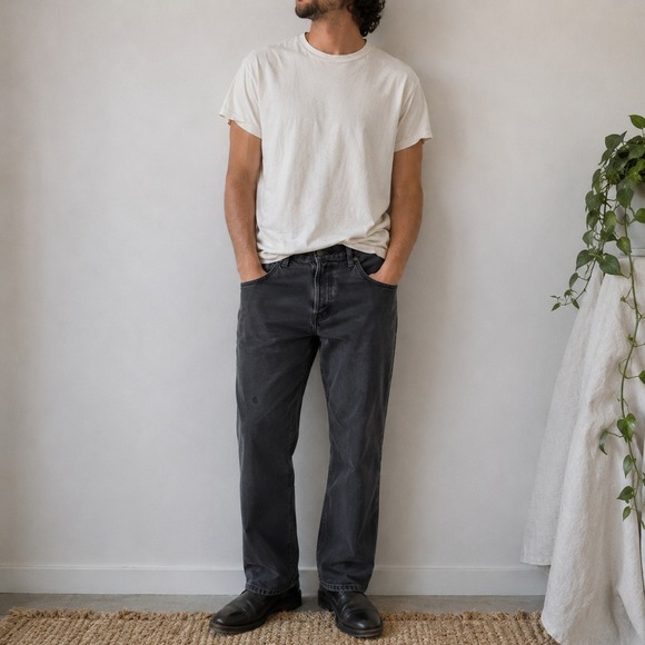 COS Other - COS Mens Pillar Jeans 32x32 Charcoal Grey Denim Straight Leg Minimalist Normcore